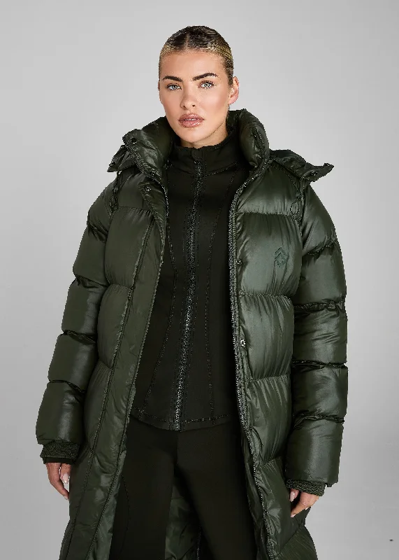Forest Heavy Quilted Long Puffer Laid - back Women's Vibe