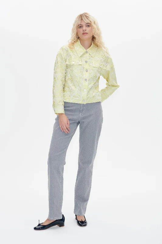 BERETTE | Yellow Rose Jacquard Minimalist Women's Casual