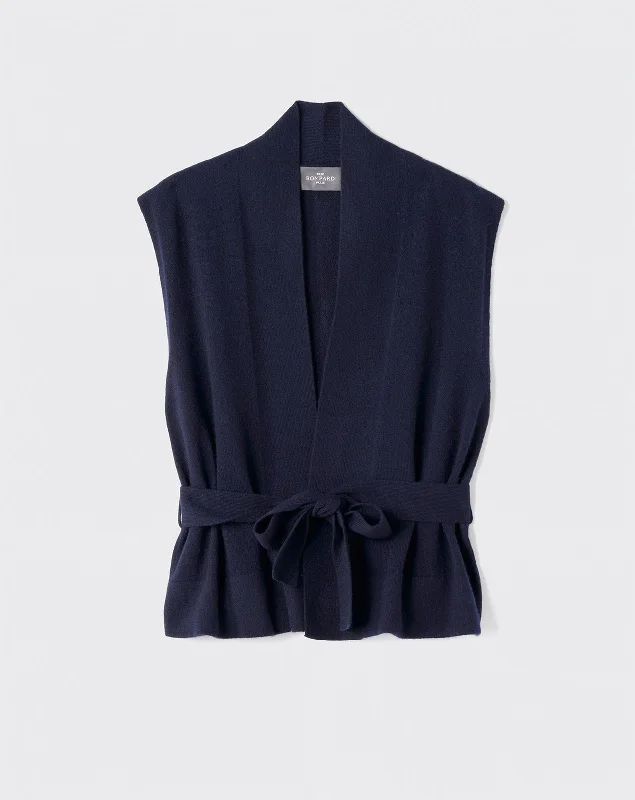 Belted cardigan Geometric