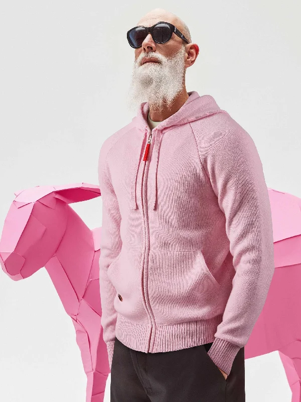 The Zip Hoodie 2.0 - Candyfloss Pink Classic Women's Pin - striped