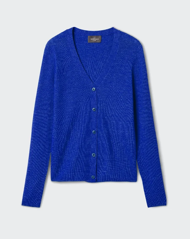 Plain knit cardigan Artistic Women's Hand - painted