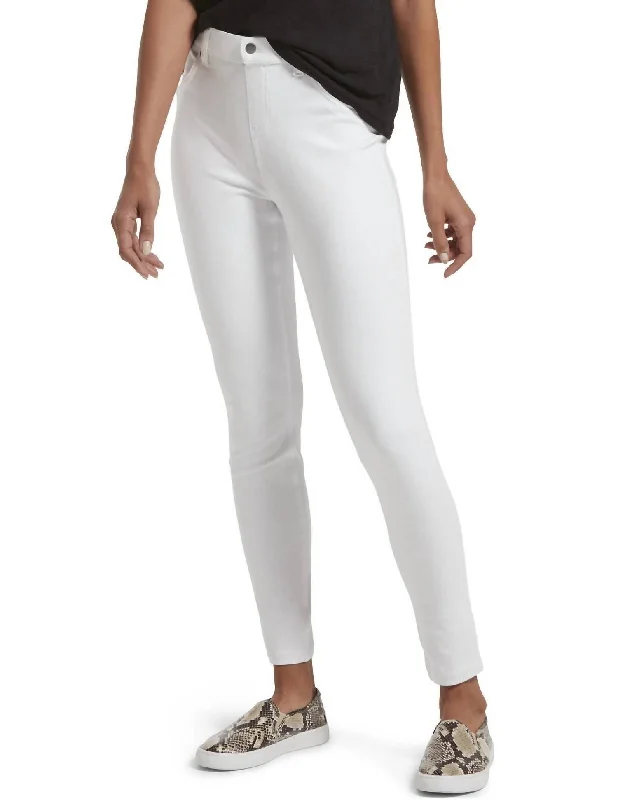 Women's Ultra Soft High Waist Denim Leggings In White Relaxed Women's 