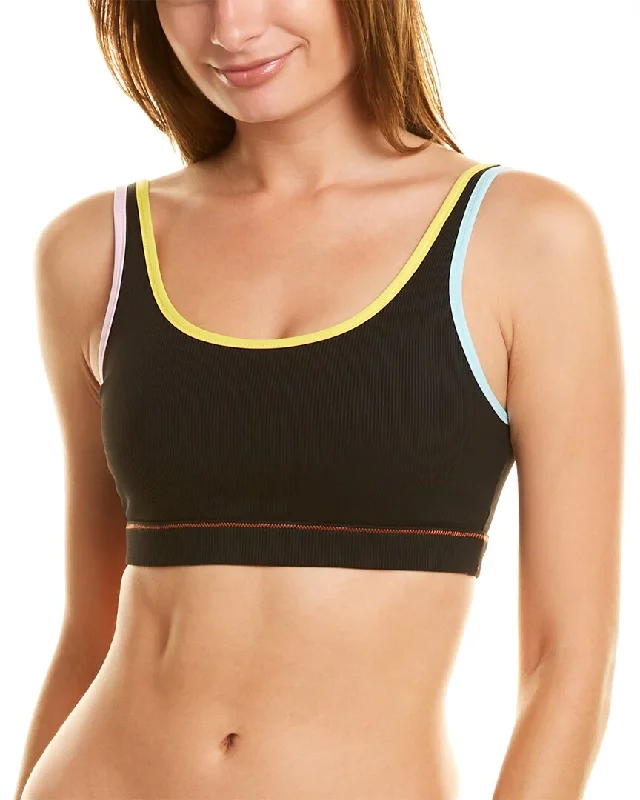 Solid & Striped Sport High Tide Ribbed Bra Refined Women's Hand - crafted