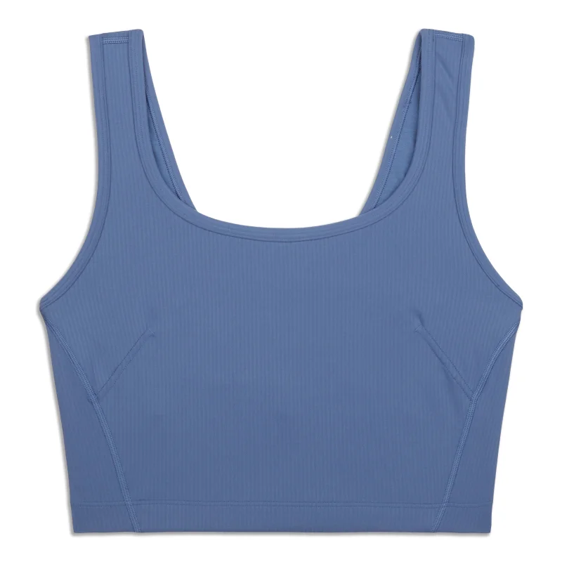 Wunder Train Scoop-Neck Ribbed Tank Top - Resale Practical Women's Multi - 