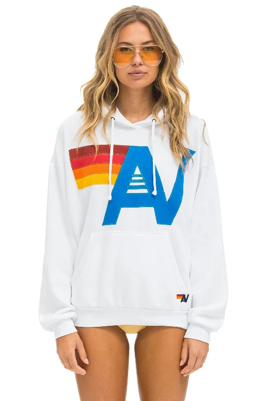 LOGO STITCH PULLOVER RELAXED HOODIE - WHITE Artistic Women's Avant - 