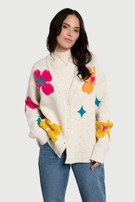 Floral Cardigan Button Up Trendy Women's Oversized