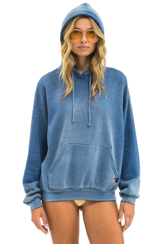 BOLT STITCH 2  RELAXED PULLOVER HOODIE - FADED WATER Modern Women's Tech