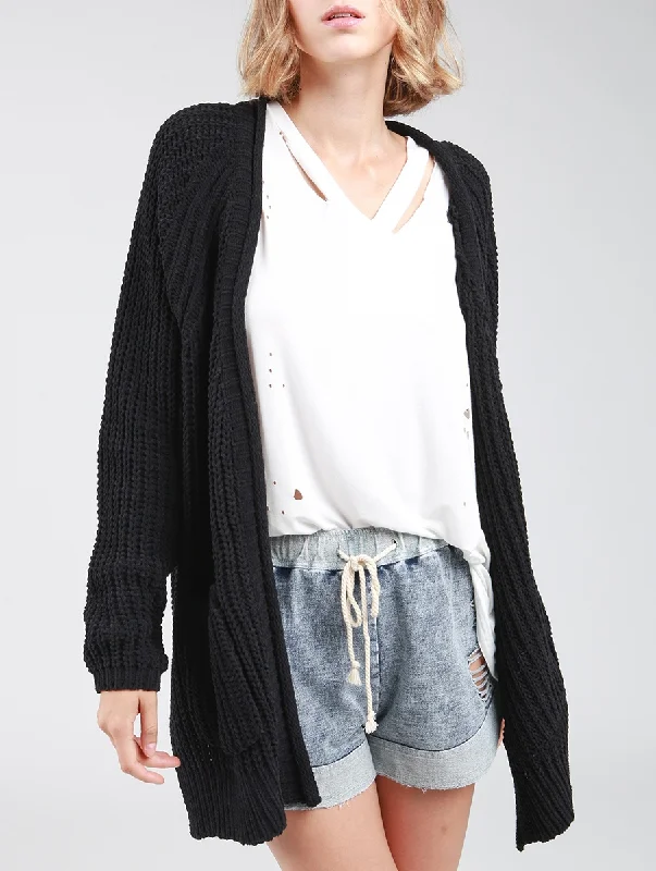 Season of Fun Cable Knit Cardigan Elegant Women's Formal 