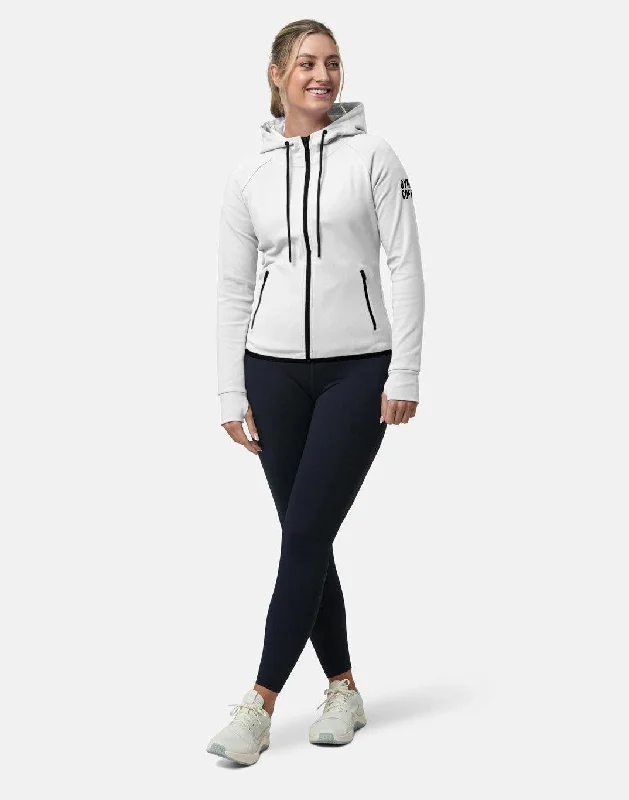 Chill Zip Hoodie in Ultra White Earthy Women's Hemp - based