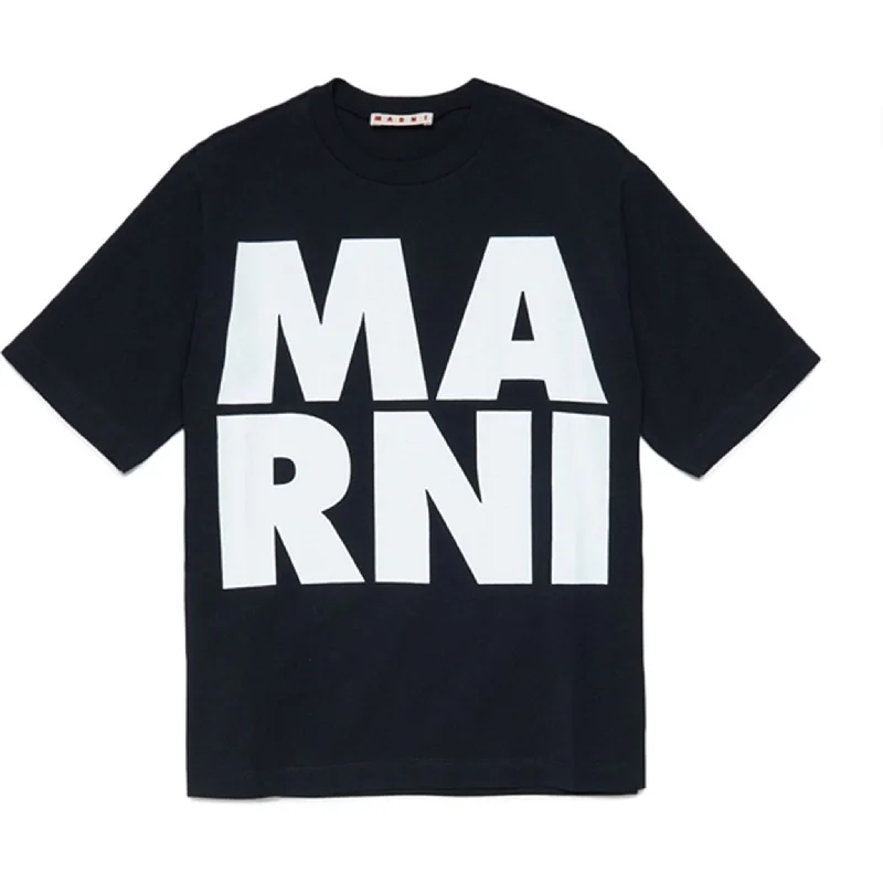 Marni Black T-shirt Classic Women's Tweed
