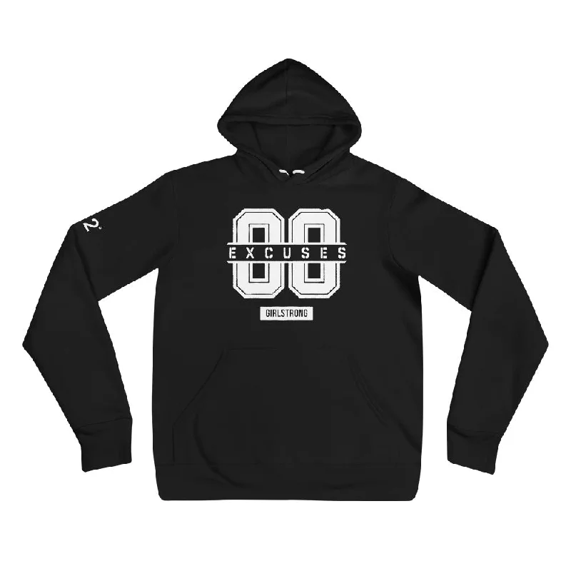 EVERYDAY FLEECE, COZY CHIC BLACK HOODIE - 00 EXCUSES GIRLSTRONG Classic Women's Tweed EVERYDAY FLEECE, COZY CHIC BLACK HOODIE - 00 EXCUSES GIRLSTRONG Classic Women's Tweed