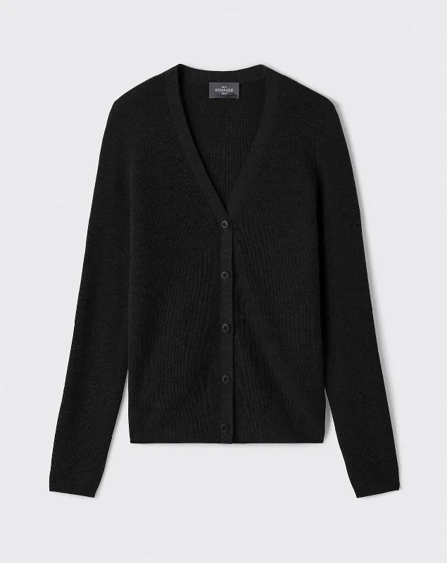 Plain knit cardigan Cozy Women's Winter