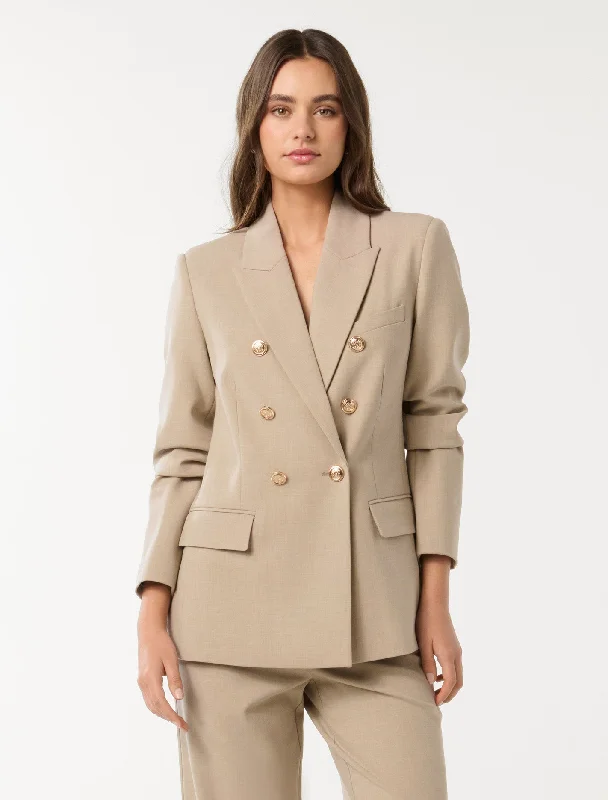 Immie Double Breasted Blazer Cool Women's Distressed