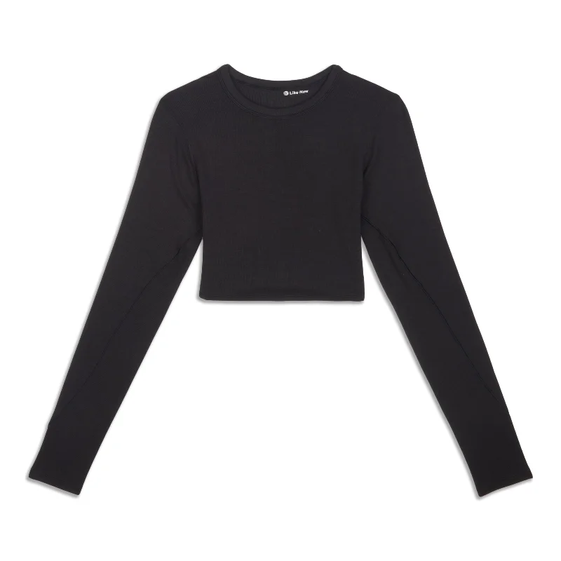 Hold Tight Cropped Long-Sleeve Shirt - Resale Trendy Women's Oversized