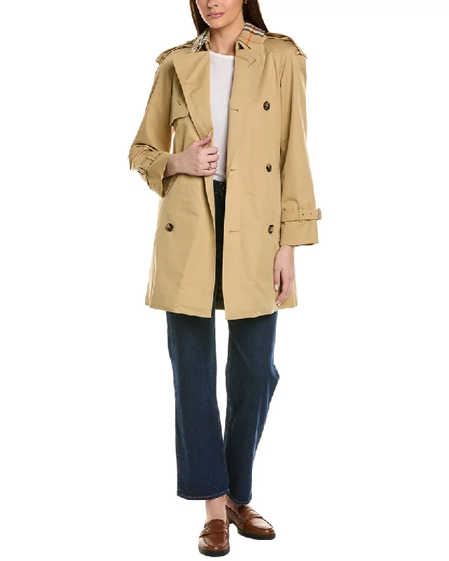 Burberry Gabardine Coat Refined Women's 