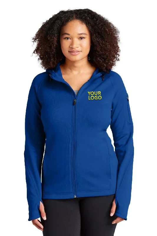 Sport-Tek Ladies Tech Fleece Branded Full-Zip Hooded Jackets, True Royal Laid - back Women's Style