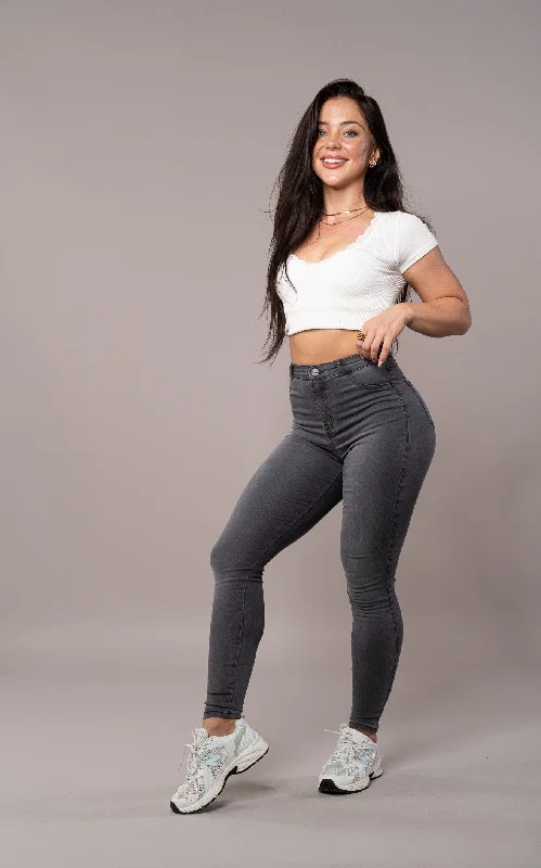 Womens Contour Fitjeans - Grey purpose