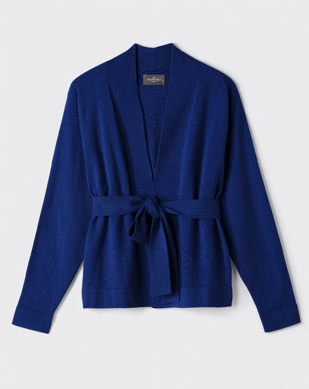 Cropped belted jacket Trendy Women's Oversized