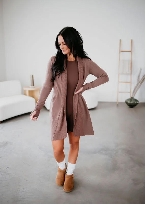 Lifestyle Longline Cardigan Minimalist Women's Casual