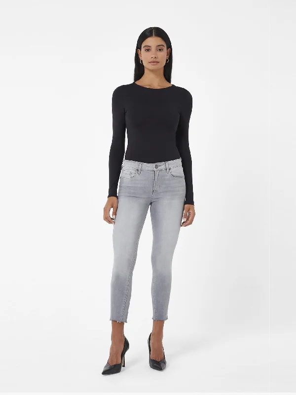 Twisted Seam Skinny Crop w/Raw Hem in Dust Refined Women's 