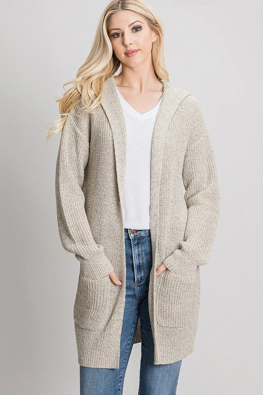 Nothing Like The Past Hooded Cardigan Dapper Women's Bow - adorned