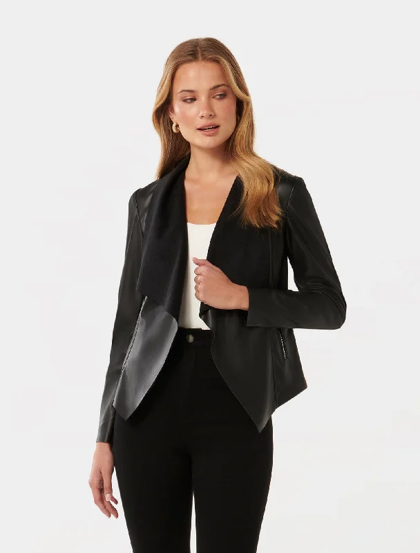 Kris Pu Waterfall Jacket Trendy Women's Oversized