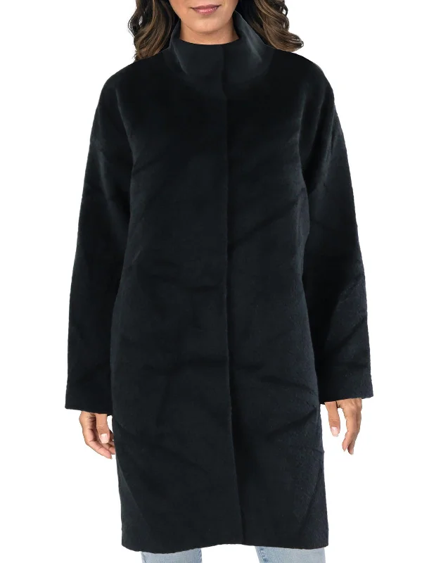Womens Stand Collar Midi Wool Coat Adventure