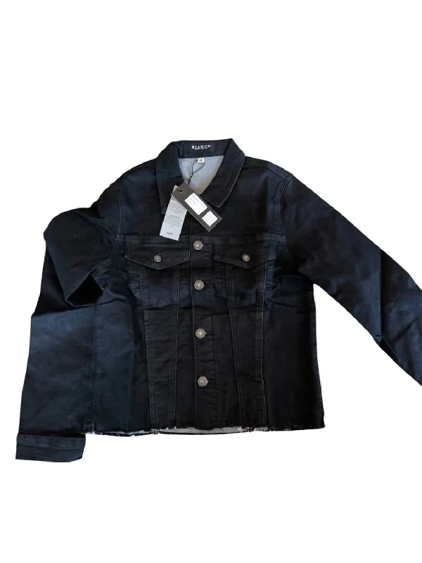 Women's Jean Jacket In Black Relaxed Women's Beachy