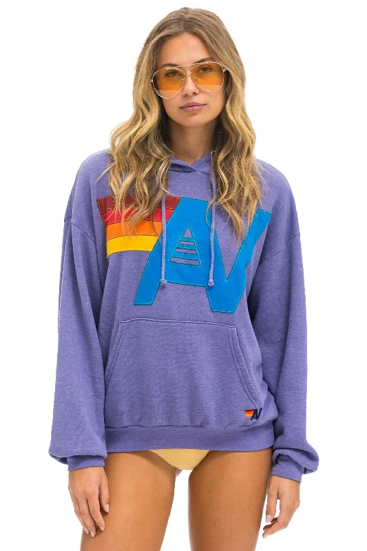 LOGO STITCH PULLOVER RELAXED HOODIE - LAVENDER Classic Women's Tweed