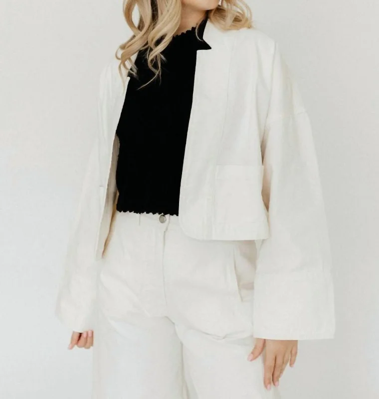 Dealian Jacket In Ecru Relaxed Women's 