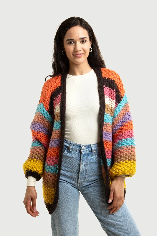 Rainbow Knitted Cardigan Street