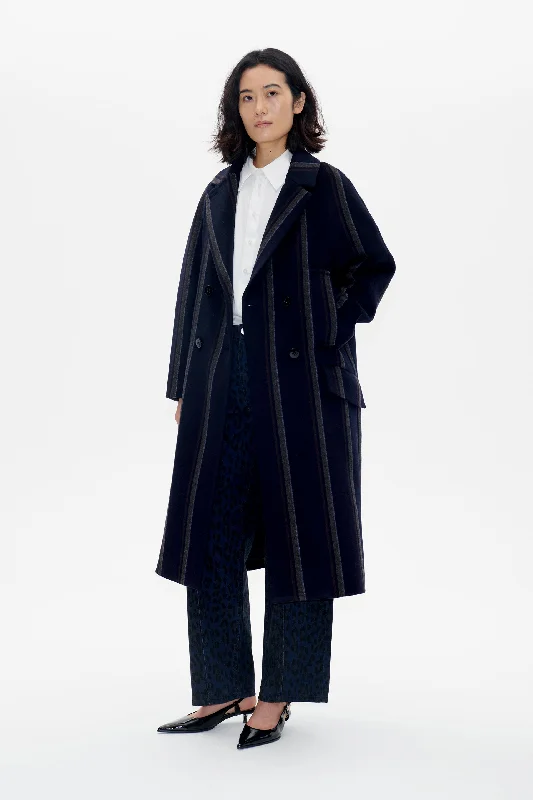 DANICA | Blue Wool Stripe Confident Women's Power