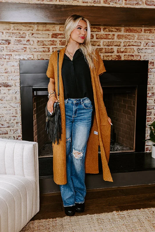 Autumn Vibes Ribbed Duster Cardigan Laid - back Women's Vibe