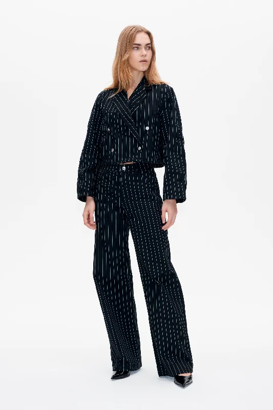 BIANKA | Pirate Black Stripe Artistic Women's Hand - painted
