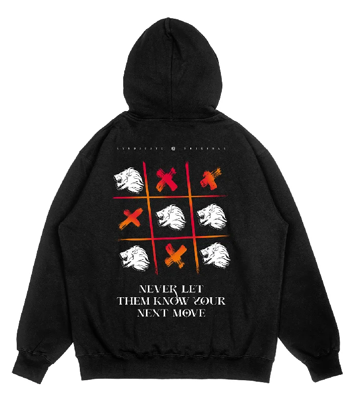 Next Move Hoodie Black/Red Edgy Women's Punk