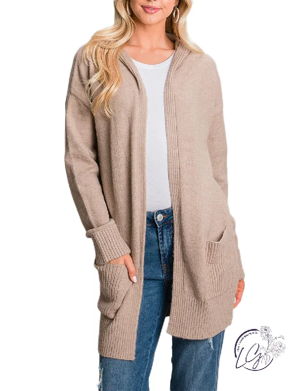 What I Do Hooded Cardigan Sporty Women's Athleisure 