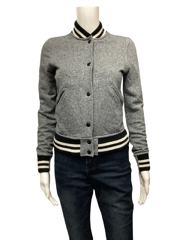 Denim & Supply Women's Jacket Grey Varsity 100% Cotton Size: XS Vintage Women's 1970S 
