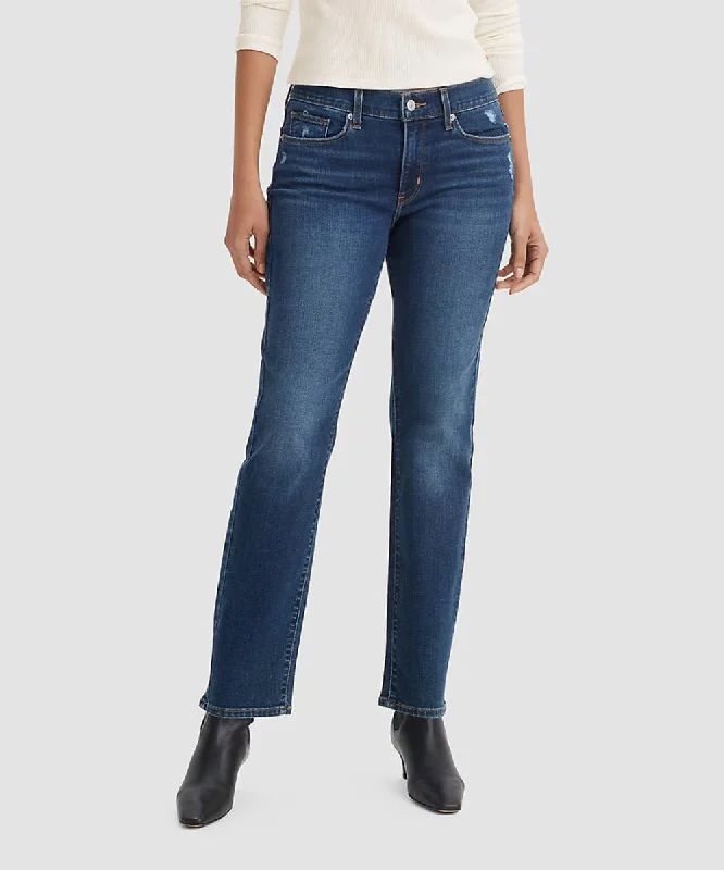 Levi's Women's Classic Mid Rise Straight Fit Jeans - Dark Stonewash Classic Women's Pin - striped Levi's Women's Classic Mid Rise Straight Fit Jeans - Dark Stonewash Classic Women's Pin - striped