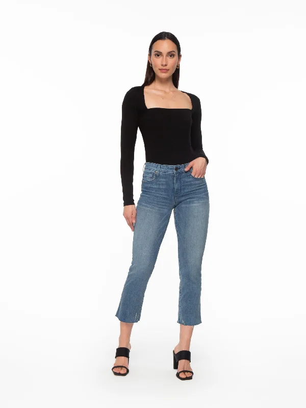Byron Crop Straight w/Raw Hem in Pier Dynamic Women's High - energy