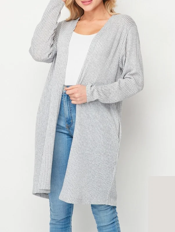 Beauty and Grace Cardigan in Grey Business