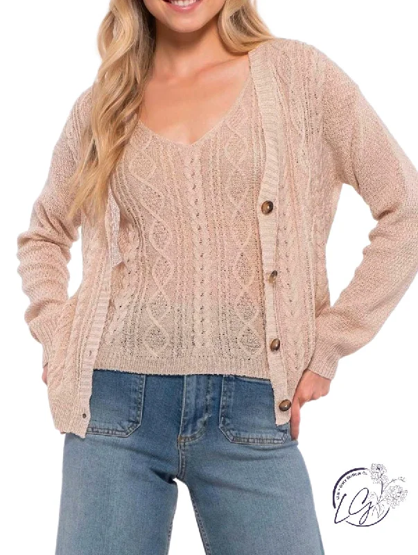 Pure Happiness Button Cardigan Dapper Women's 1920S