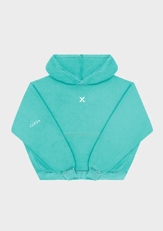 FRISON "AZURE" HOODIE Polished Women's Silk