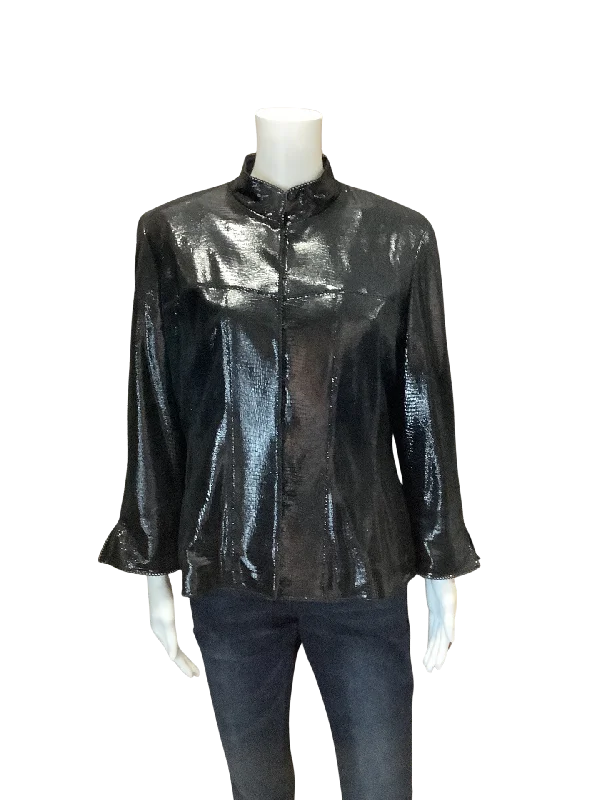 Doncaster Women's Jacket Black Leather Size: 14 Feminine Women's Soft 
