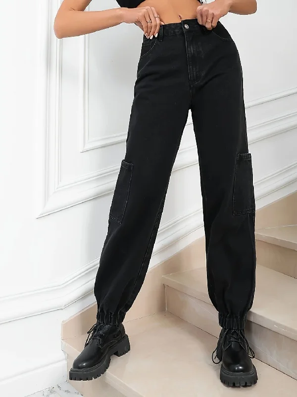 Pocketed High Rise Jeans Vacation
