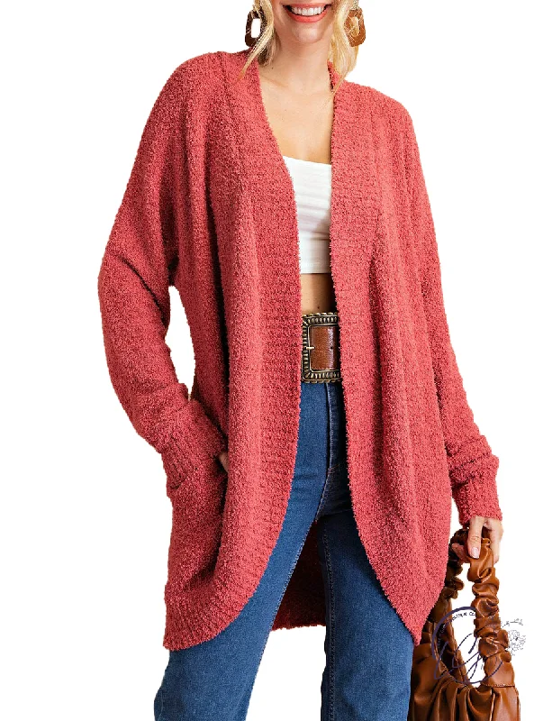 Hiding My Love Popcorn Knit Cardigan Dynamic Women's High - energy