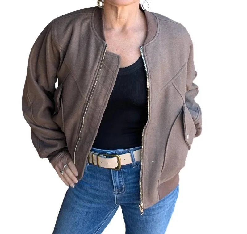 Bomber Jacket In Coco Vintage Women's 1970S 