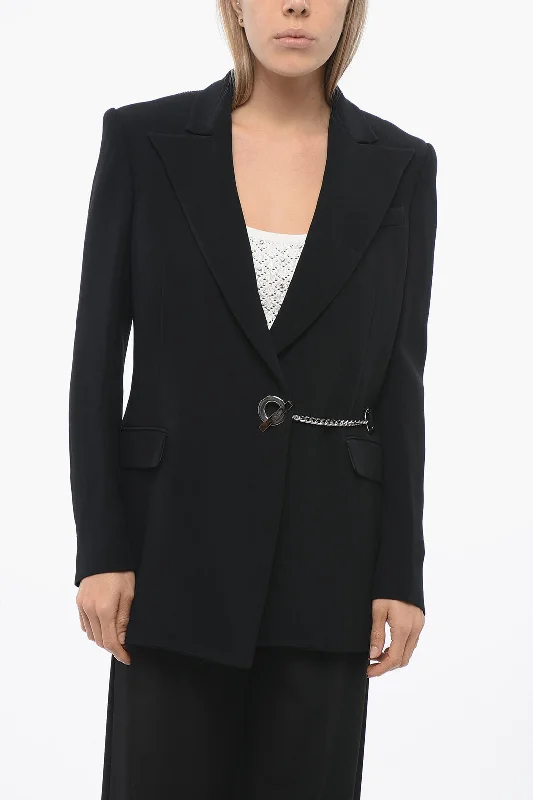 John Richmond Peak Lapel Toriko Blazer With Logoed Chain Practical Women's Multi - 