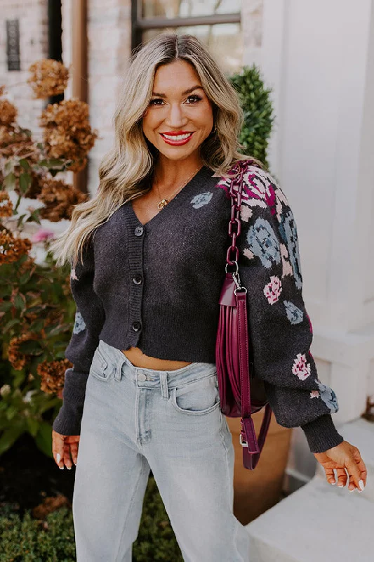 Punctual And Perfect Crop Cardigan Dapper Women's Bow - adorned