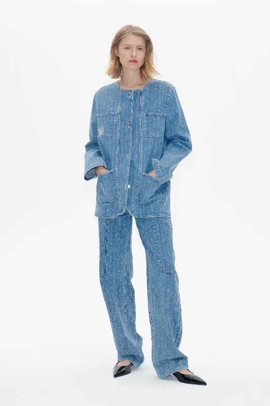 BEATA | 99 Denim Blue British Gentlewoman Style