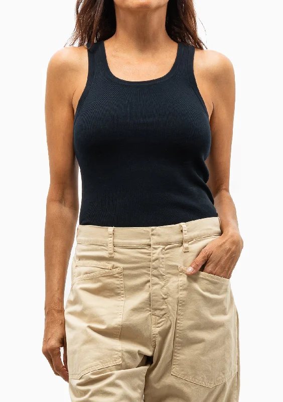 Calida Sweater Tank | Dark Navy Casual Women's Loose - fitting